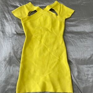 BCBG Yellow Bandage Dress